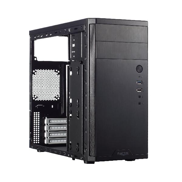 Fractal Design Core 1100 Micro-ATX Case, Black, Brushed Alu Front, 1 x USB2.0, 1 x USB3.0, Front 120 mm Fan included