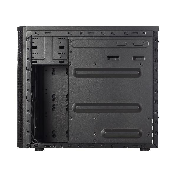 Fractal Design Core 1100 Micro-ATX Case, Black, Brushed Alu Front, 1 x USB2.0, 1 x USB3.0, Front 120 mm Fan included