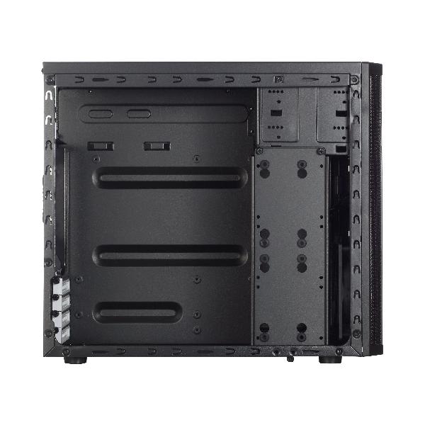 Fractal Design Core 1100 Micro-ATX Case, Black, Brushed Alu Front, 1 x USB2.0, 1 x USB3.0, Front 120 mm Fan included