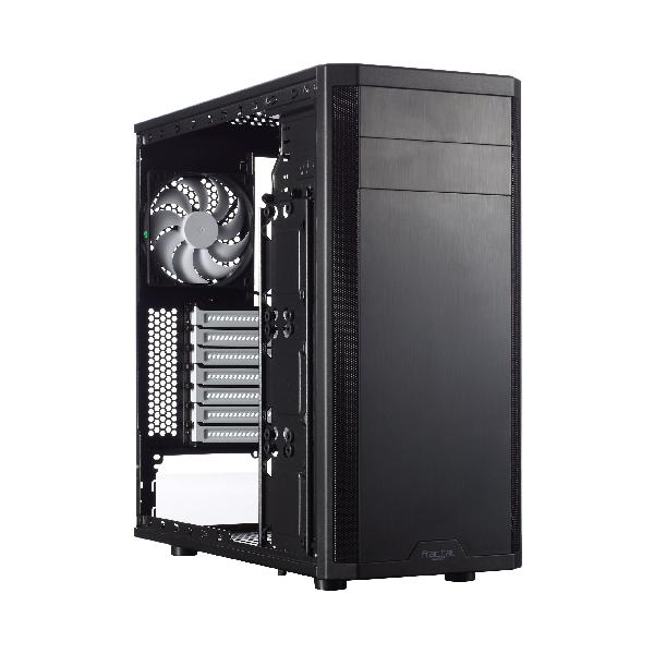 Fractal Design Core 2300 compact Full-ATX Case, Black, Brushed Alu Front, Watercooling Ready (240/280 front, 240 Top), 2 x 120mm Fan included