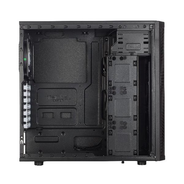 Fractal Design Core 2300 compact Full-ATX Case, Black, Brushed Alu Front, Watercooling Ready (240/280 front, 240 Top), 2 x 120mm Fan included