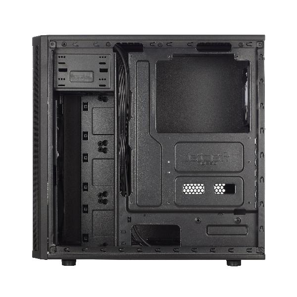 Fractal Design Core 2300 compact Full-ATX Case, Black, Brushed Alu Front, Watercooling Ready (240/280 front, 240 Top), 2 x 120mm Fan included