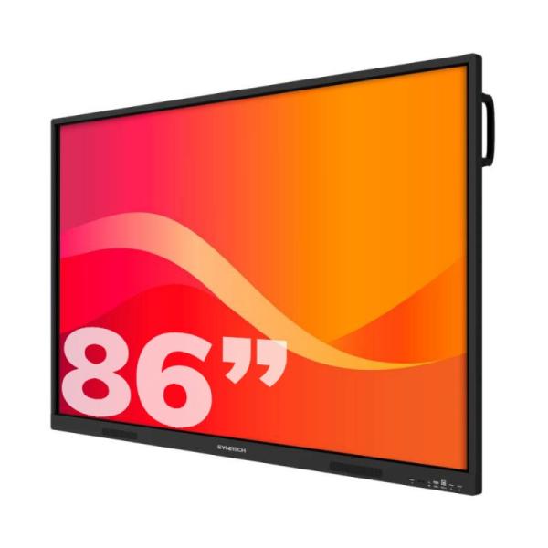Synetech Piscis Infinity 86 inch 4K interactieve touchscreen, Android 14, 8+128GB, Speakerphone, 16x2 Watt, Microphone, anti-bacterial, EDLA, Screen extension, AI compatible NPU 6T Processor, 2x pen, OPS optional