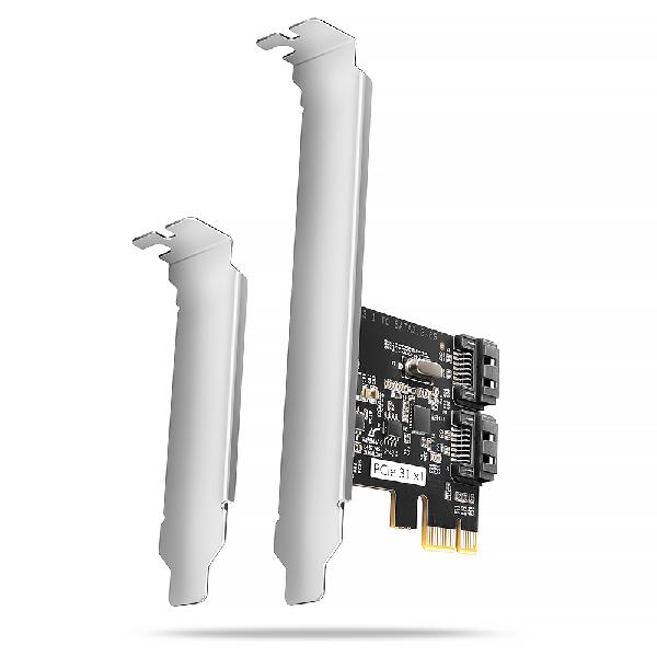 AXAGON PCES-SJ2 PCIe - 2x internal SATA 6G port controller, JMB582, SP & LP