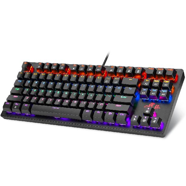 Rii RK908 Mechanical Keyboard, 87 keys anti-ghosting, RGB backlight
