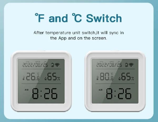 Gosund Temperature and humidity sensor with LCD screen with backlight