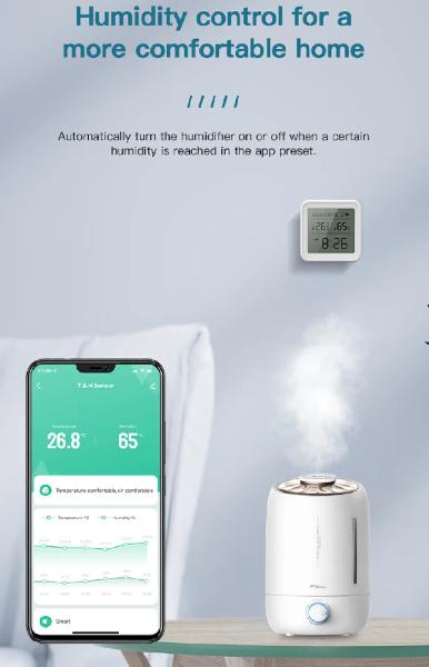 Gosund Temperature and humidity sensor with LCD screen with backlight