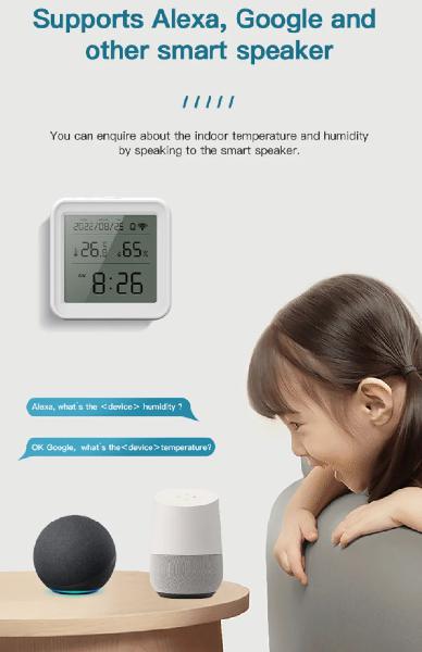 Gosund Temperature and humidity sensor with LCD screen with backlight