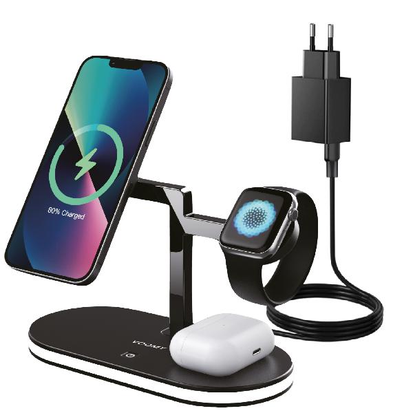 Voomy Wireless C5 - 5-in-1 Draadloze Oplader - Wireless Charger 15W // Zwart