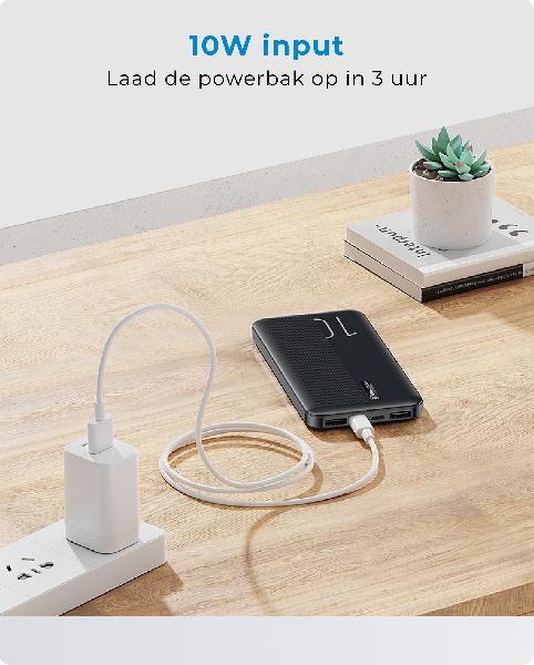 Voomy Charge P1 - Powerbank 10.000 mAh // Zwart