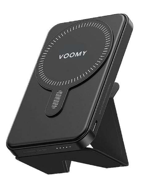 Voomy Charge P6 Magnetic Wireless Powerbank 6.000 mAh // Zwart