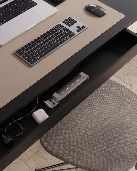 Voomy ECO T5 - Laptop Standaard - Recycled Aluminium - Zilver // Zilver