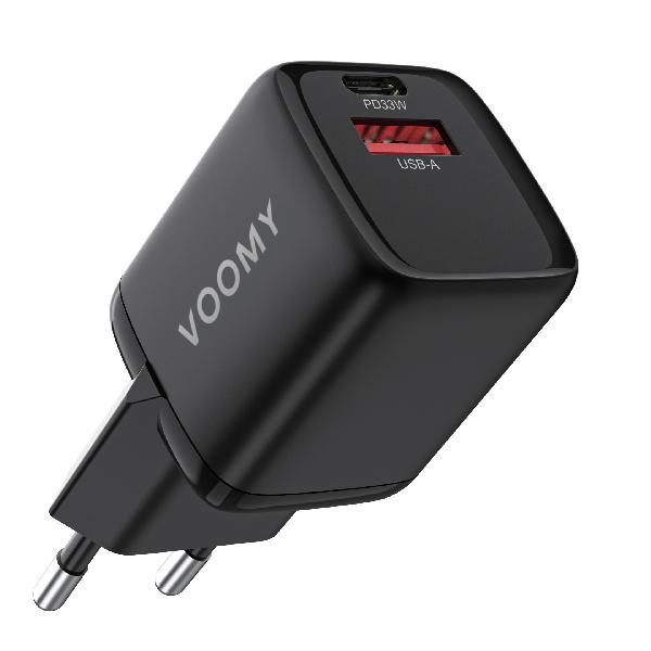 Voomy Charge M33 - Snellader Oplader 33W // Zwart