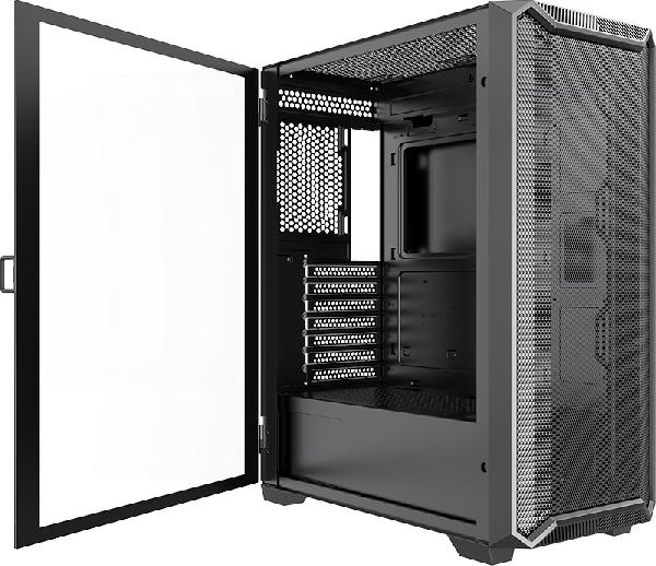 Xilence Xilent Blade II Black, ATX tempered glass window, mesh front case, 3 x 120 mm ARGB fan included