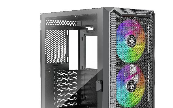 Xilence Xilent Blade II Black, ATX tempered glass window, mesh front case, 3 x 120 mm ARGB fan included