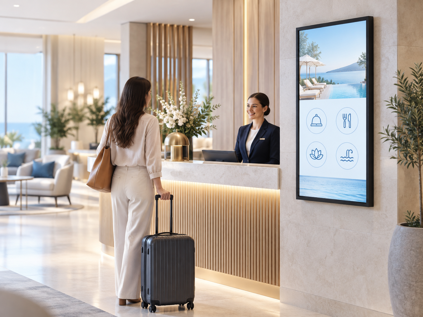 Digital signage hospitality